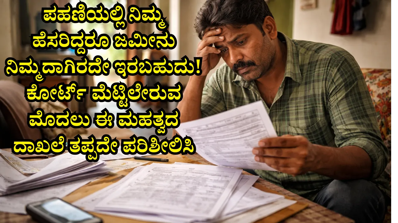 ಪಹಣಿಯಲ್ಲಿ ನಿಮ್ಮ ಹೆಸರಿದ್ದರೂ ಜಮೀನು ನಿಮ್ಮದಾಗಿರದೇ ಇರಬಹುದು! ಕೋರ್ಟ್ ಮೆಟ್ಟಿಲೇರುವ ಮೊದಲು ಈ ಮಹತ್ವದ ದಾಖಲೆ ತಪ್ಪದೇ ಪರಿಶೀಲಿಸಿ