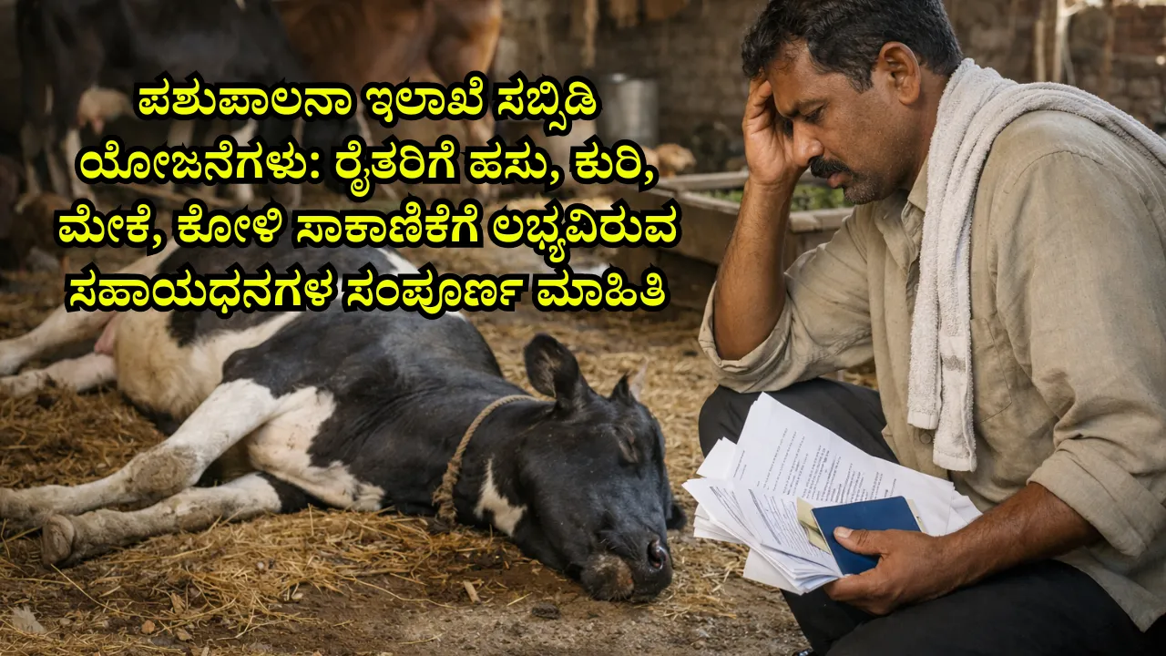 ಪಶುಪಾಲನಾ ಇಲಾಖೆ ಸಬ್ಸಿಡಿ ಯೋಜನೆಗಳು: ರೈತರಿಗೆ ಹಸು, ಕುರಿ, ಮೇಕೆ, ಕೋಳಿ ಸಾಕಾಣಿಕೆಗೆ ಲಭ್ಯವಿರುವ ಸಹಾಯಧನಗಳ ಸಂಪೂರ್ಣ ಮಾಹಿತಿ