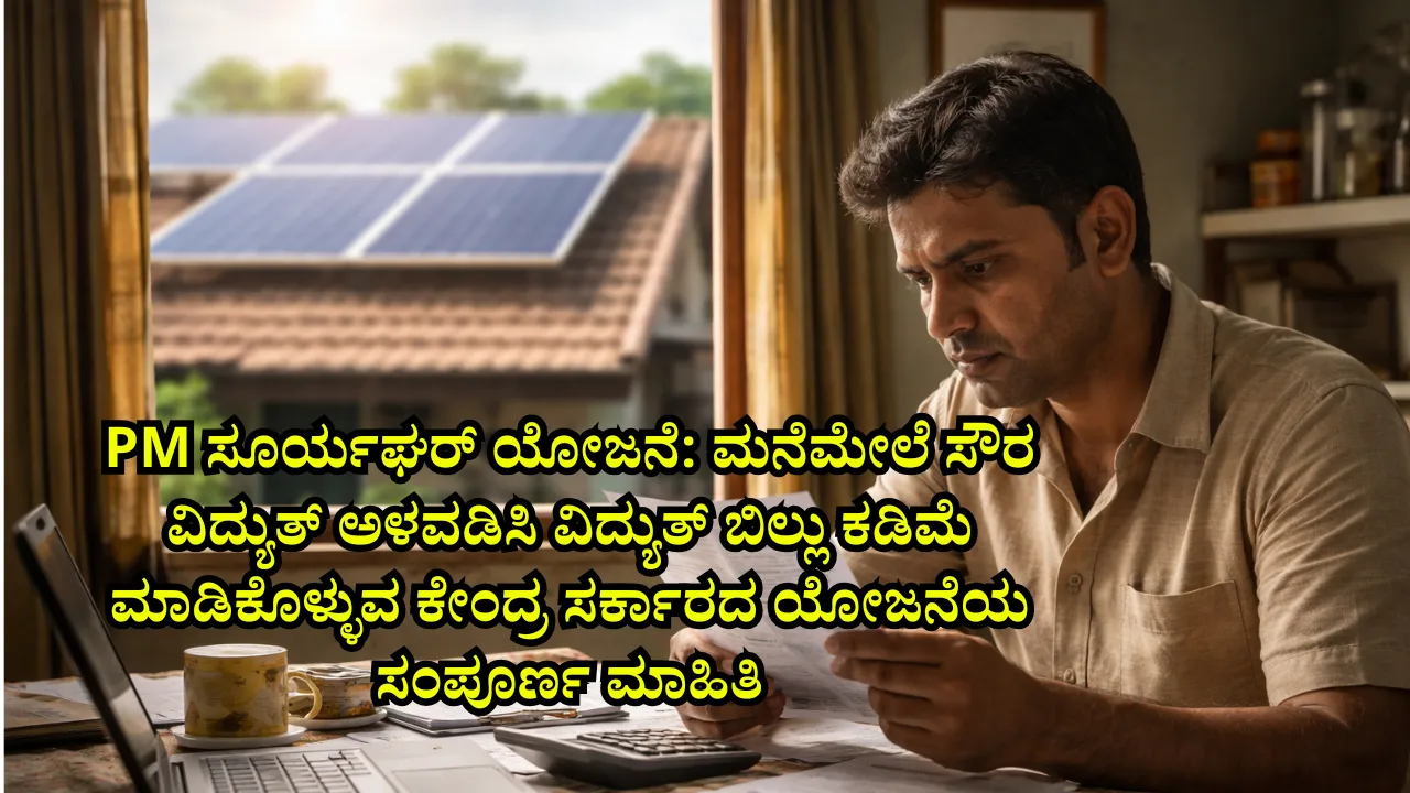 PM ಸೂರ್ಯಘರ್ ಯೋಜನೆ: ಮನೆಮೇಲೆ ಸೌರ ವಿದ್ಯುತ್ ಅಳವಡಿಸಿ ವಿದ್ಯುತ್ ಬಿಲ್ಲು ಕಡಿಮೆ ಮಾಡಿಕೊಳ್ಳುವ ಕೇಂದ್ರ ಸರ್ಕಾರದ ಯೋಜನೆಯ ಸಂಪೂರ್ಣ ಮಾಹಿತಿ